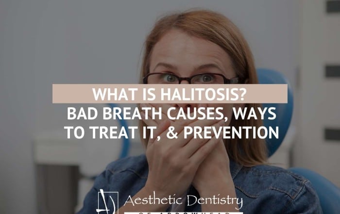 A woman diagnosed with halitosis