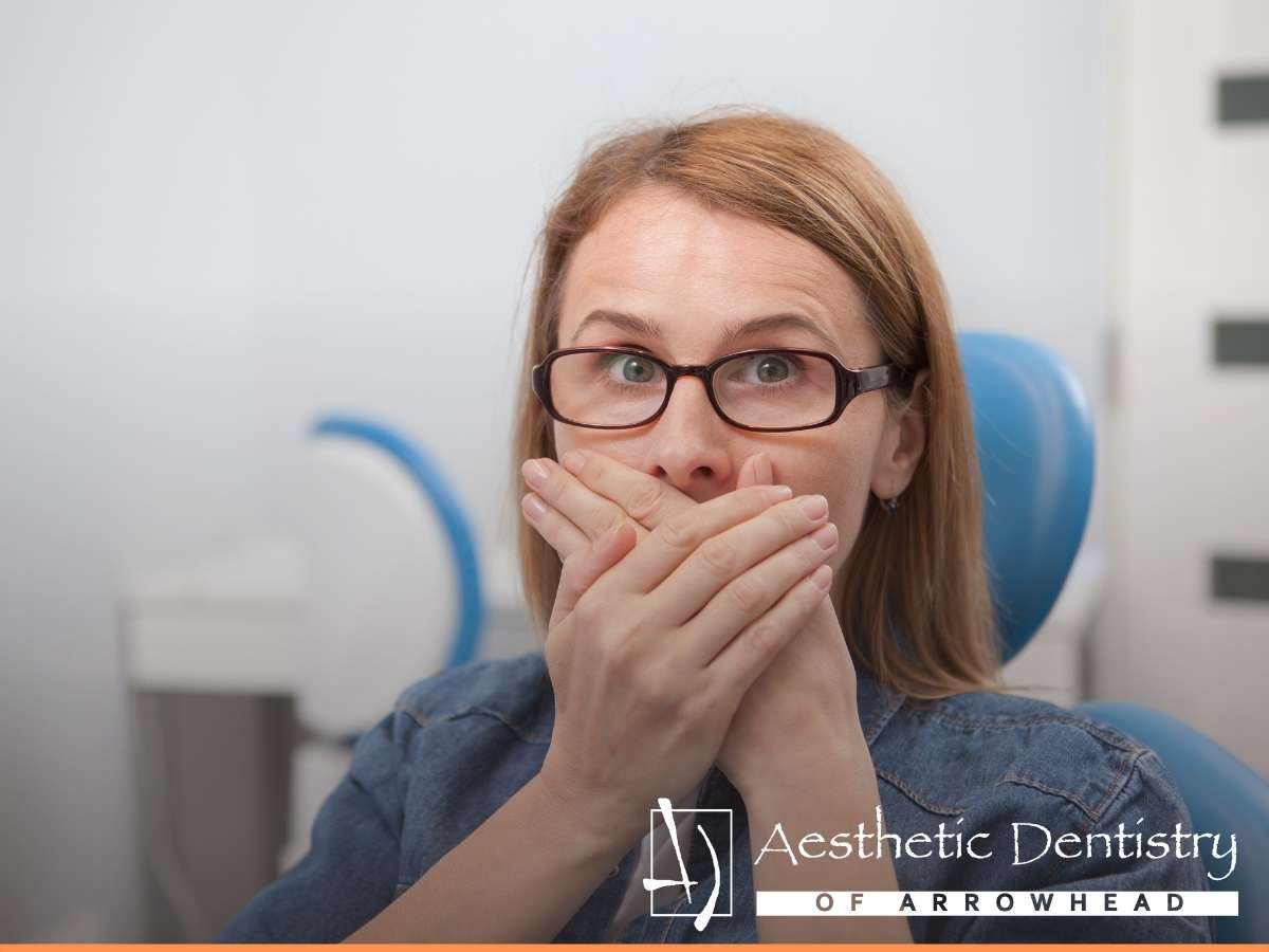 A woman diagnosed with halitosis 